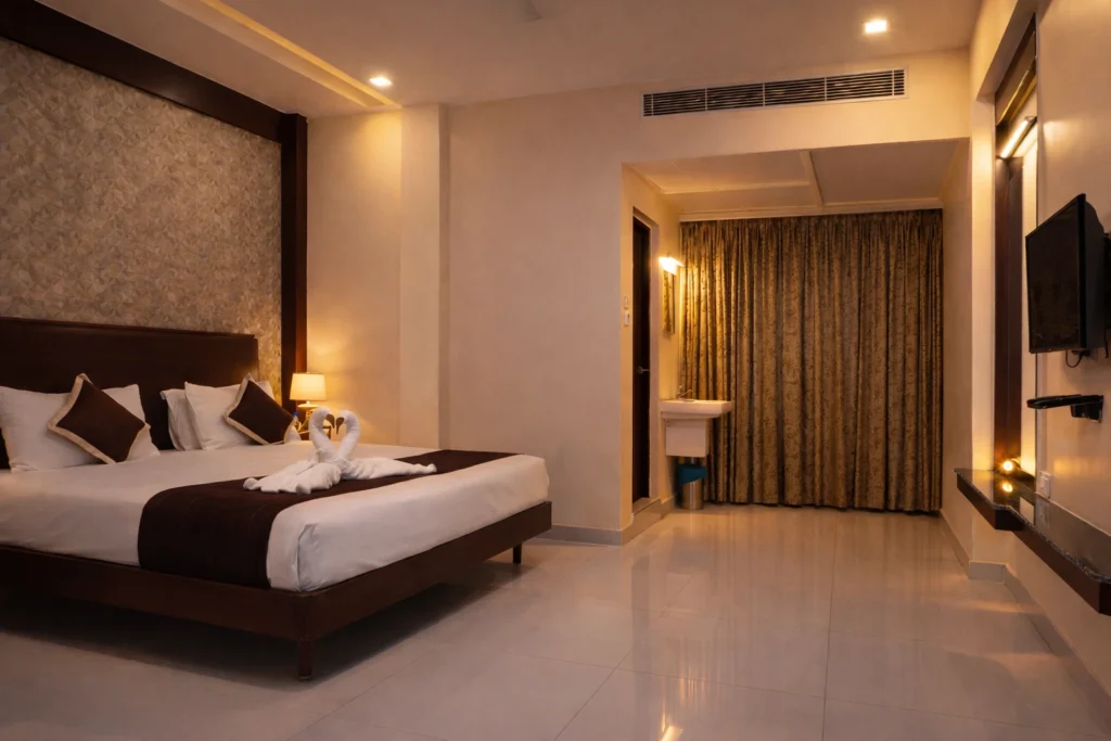 comfortable hotel room venkaateswara